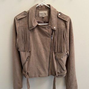 Moon River fringe moto jacket